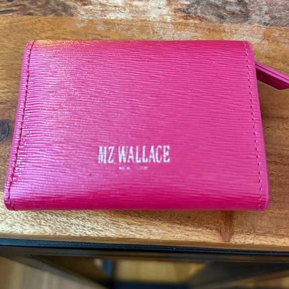 Hot Pink Leather Small Mz Wallace Wallet - Picture 2 of 4